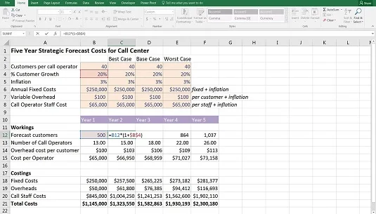 Como construir cenários suspensos em seu modelo financeiro