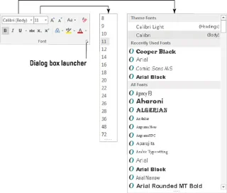 So verwenden Sie das Dialogfeld Schriftart in Word 2016