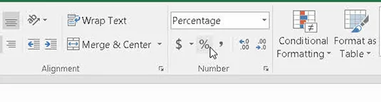 Usando o Excel para calcular a variação percentual