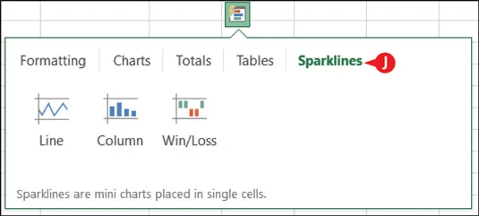 So verwenden Sie die Schnellanalyse in Excel 2016
