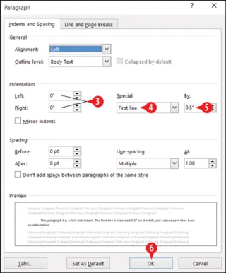 Como configurar recuo de parágrafo no Word 2016