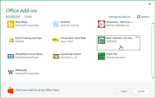 Como usar suplementos do Office no Excel 2016
