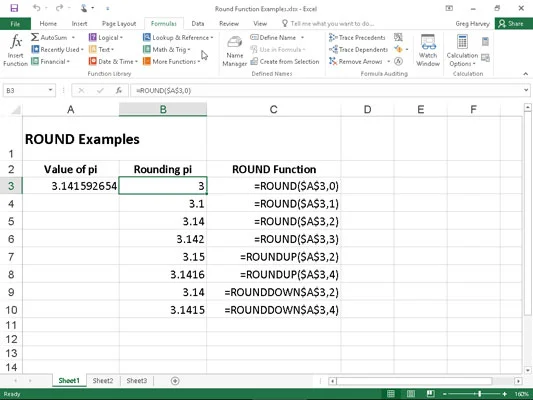 So runden Sie Zahlen in Excel 2016 ab