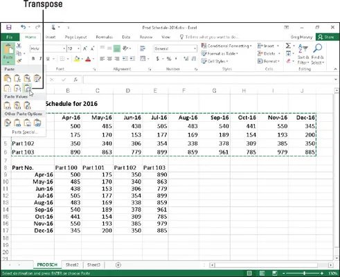 Cómo usar Pegado especial en Excel 2016