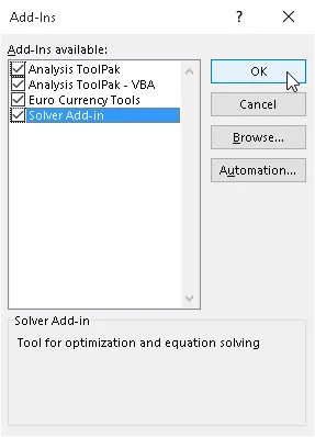 So verwenden Sie Excel-Add-Ins in Excel 2016