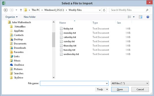 So verwenden Sie die GetOpenFilename-Methode in Excel 2016 VBA