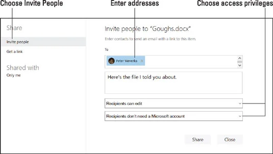 So teilen Sie Dateien mit anderen mit OneDrive