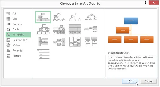 Como usar SmartArt no Excel 2016