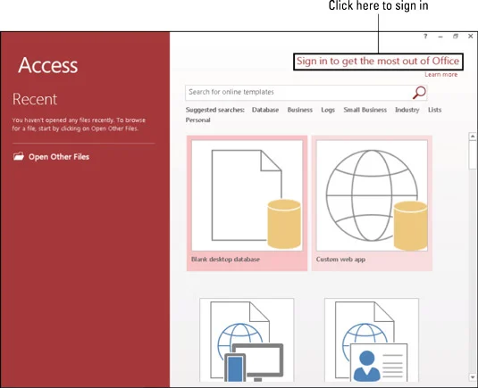 So verbinden Sie Access 2016 mit Office 365