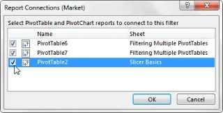 So steuern Sie mehrere Excel-Pivot-Tabellen mit einem Slicer