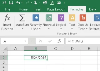So wählen Sie eine Excel-Funktion aus, die keine Argumente benötigt