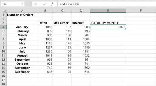 So kopieren Sie Excel-Formeln mit dem Füllgriff