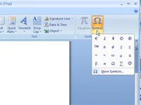 So fügen Sie Sonderzeichen oder Symbole in Word 2007 ein