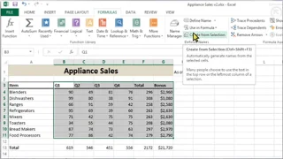 So arbeiten Sie mit benannten Bereichen in Excel 2013