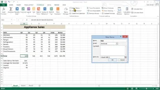 So arbeiten Sie mit benannten Bereichen in Excel 2013