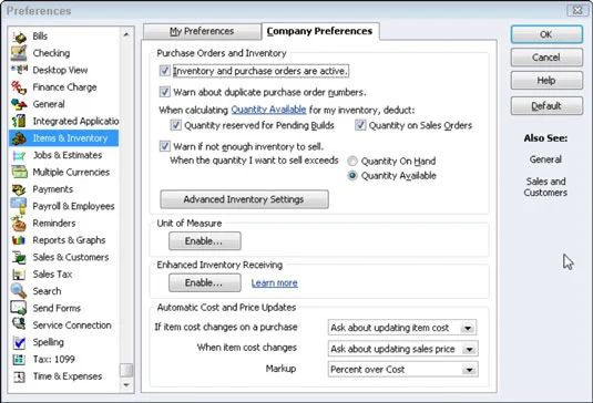 Como controlar o estoque no QuickBooks 2012