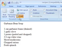 So löschen Sie einen Abschnittswechsel in Word 2007