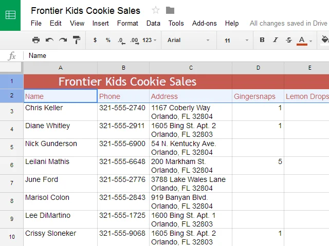 Google Sheets (Teil 2): ​​Spalten, Zeilen und Zellen ändern