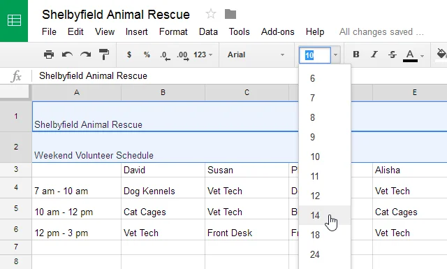 Google Sheets (Teil 3): Zellen formatieren