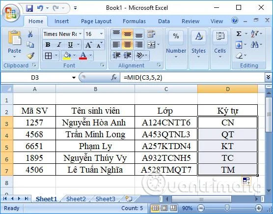 MID işlevi: Excel'deki karakter dizelerini alma işlevi