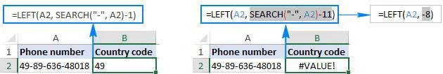 LEFT işlevi, Excel'de sol karakter dizesini kesme işlevinin nasıl kullanılacağı