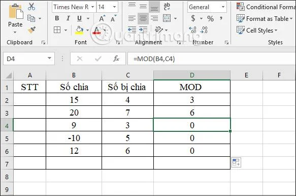 Divisionsfunktion in Excel: MOD-Funktion (den Rest ermitteln) und QUOTIENT-Funktion (den ganzzahligen Teil ermitteln)