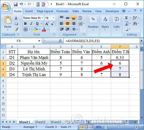 Excel'de ORTALAMA işlevi nasıl kullanılır?
