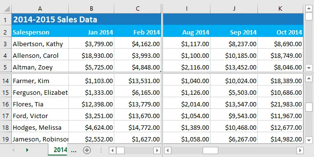 Excel 2019 (Bölüm 17): Satırları/sütunları dondurma ve seçenekleri görüntüleme