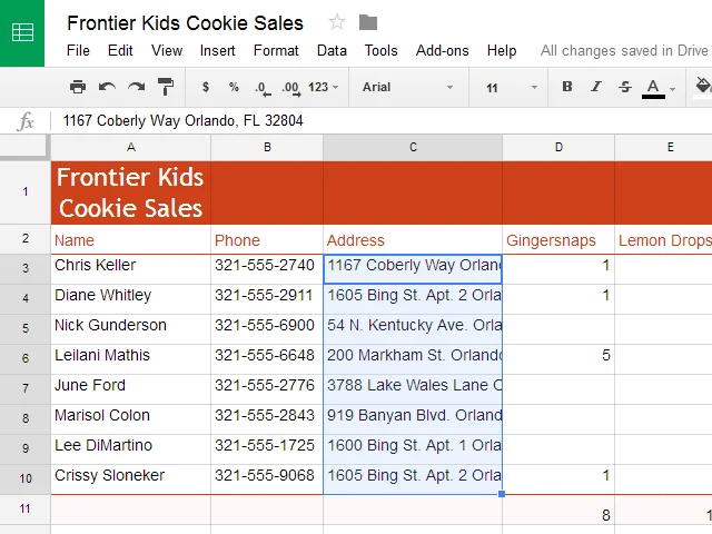 Google Sheets (Teil 2): ​​Spalten, Zeilen und Zellen ändern