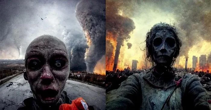 Estremeça com as ‘últimas selfies’ da humanidade previstas pela IA