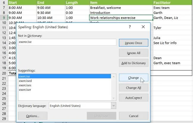 Excel 2016 - Ders 11: Excel elektronik tablolarında yazımı denetleme