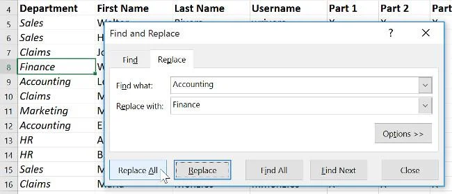 Excel 2016 - Pelajaran 10: Menggunakan fungsi Cari dan Ganti dalam Excel