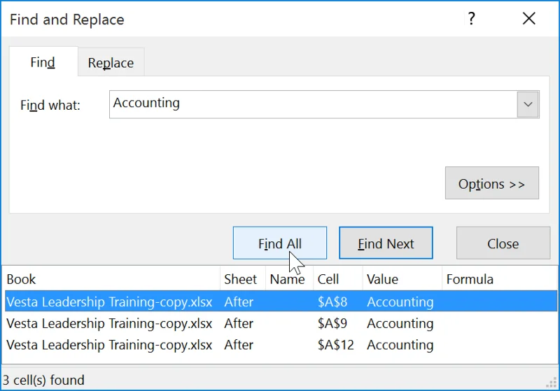 Excel 2019 (Bölüm 9): Bul ve Değiştir özelliği