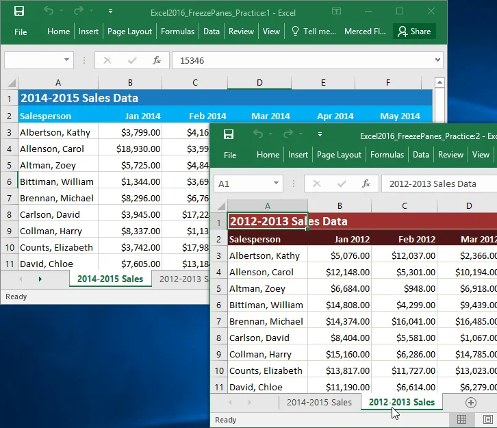 Excel 2019 (Bölüm 17): Satırları/sütunları dondurma ve seçenekleri görüntüleme