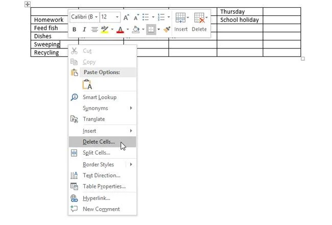 So fügen Sie Tabellen in Word 2016 ein und erstellen sie