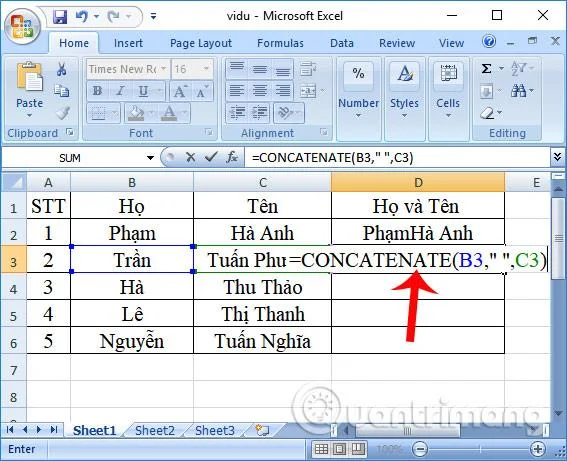 Excel'de BİRLEŞTİR işlevi nasıl kullanılır?