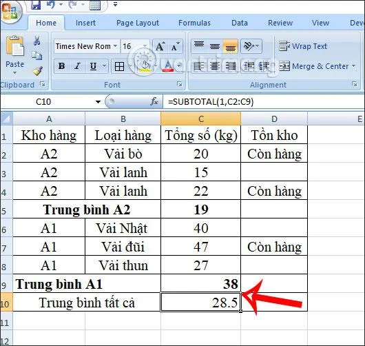 Funzione SUBTOTALE: formula e come utilizzare la funzione SUBTOTALE in Excel