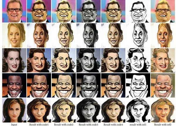 Al desenha caricaturas de fotografias extremas