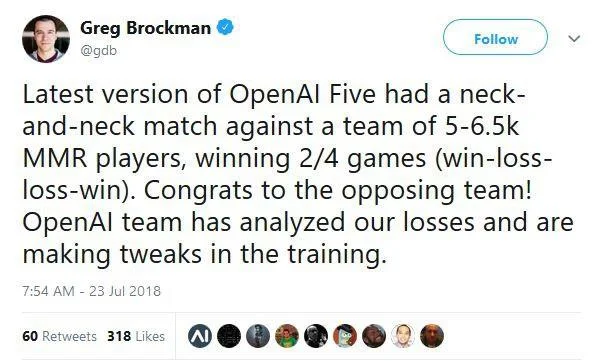 A inteligência artificial OpenAI derrotou 5 jogadores profissionais de Dota 2