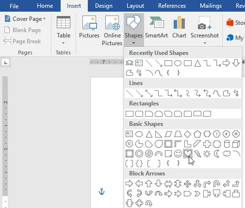 Vollständige Anleitung zu Word 2016 (Teil 18): So fügen Sie Formen hinzu