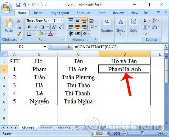 Excel'de BİRLEŞTİR işlevi nasıl kullanılır?