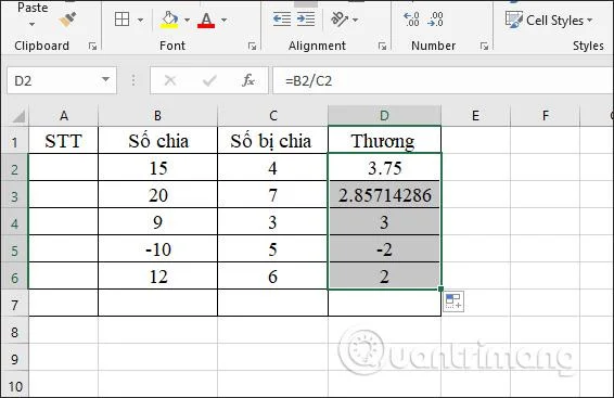 Divisionsfunktion in Excel: MOD-Funktion (den Rest ermitteln) und QUOTIENT-Funktion (den ganzzahligen Teil ermitteln)