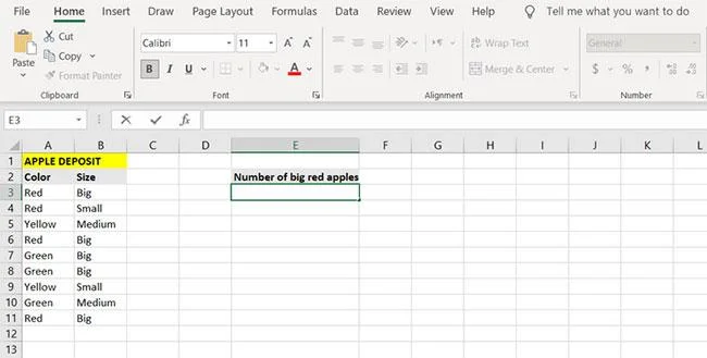 COUNTIFS işlevi, Excel'de birden çok koşula göre hücre sayımı işlevinin nasıl kullanılacağı