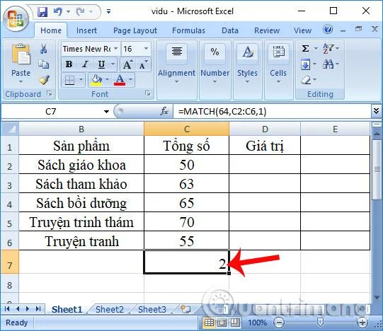 Excel'de Eşleştirme işlevi: Örneklerle Eşleştirme işlevi nasıl kullanılır?