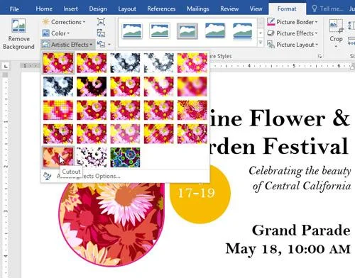 Vollständiger Leitfaden zu Word 2016 (Teil 17): Bearbeiten Sie Fotos in Word 2016 professioneller