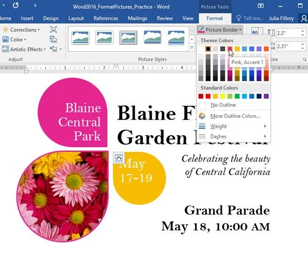 Vollständiger Leitfaden zu Word 2016 (Teil 17): Bearbeiten Sie Fotos in Word 2016 professioneller