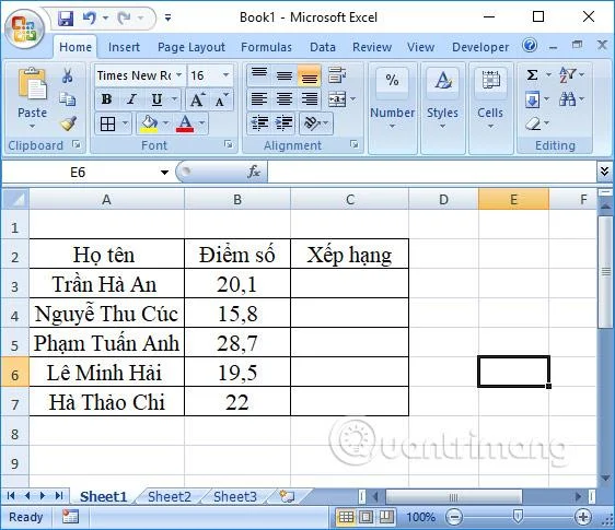 วิธีจัดอันดับใน Excel โดยใช้ฟังก์ชัน RANK
