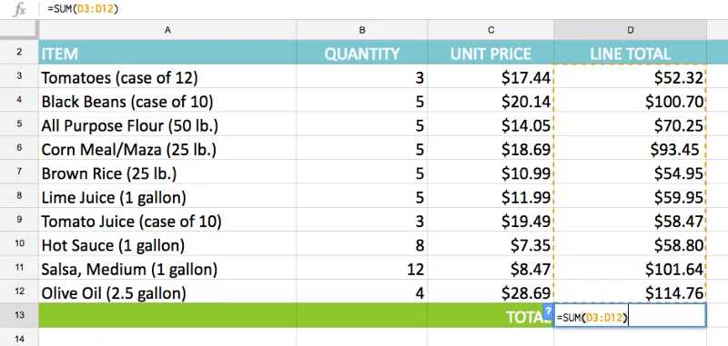 Google Sheets (Teil 8): Arbeiten mit Funktionen