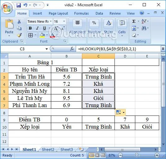 Excel'de YATAYARA işlevi nasıl kullanılır?