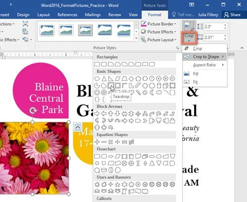 Vollständiger Leitfaden zu Word 2016 (Teil 17): Bearbeiten Sie Fotos in Word 2016 professioneller